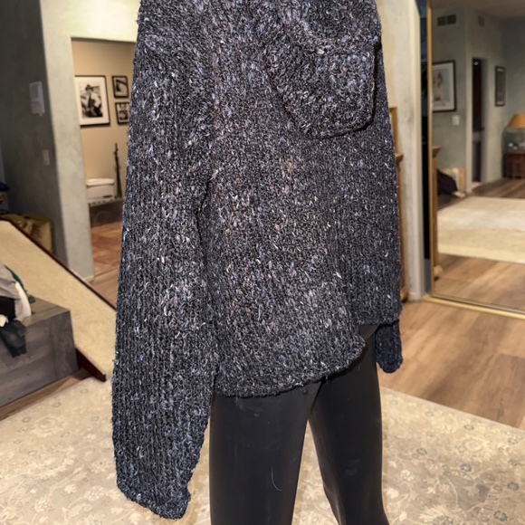 Relais Textured Knit Hoodie Size M – Soft Speckled Pullover Sweater - Picture 14 of 16
